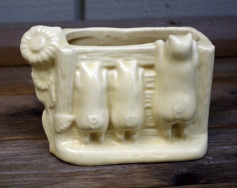 Vintage, Three Little Pigs, Shawnee, Planter