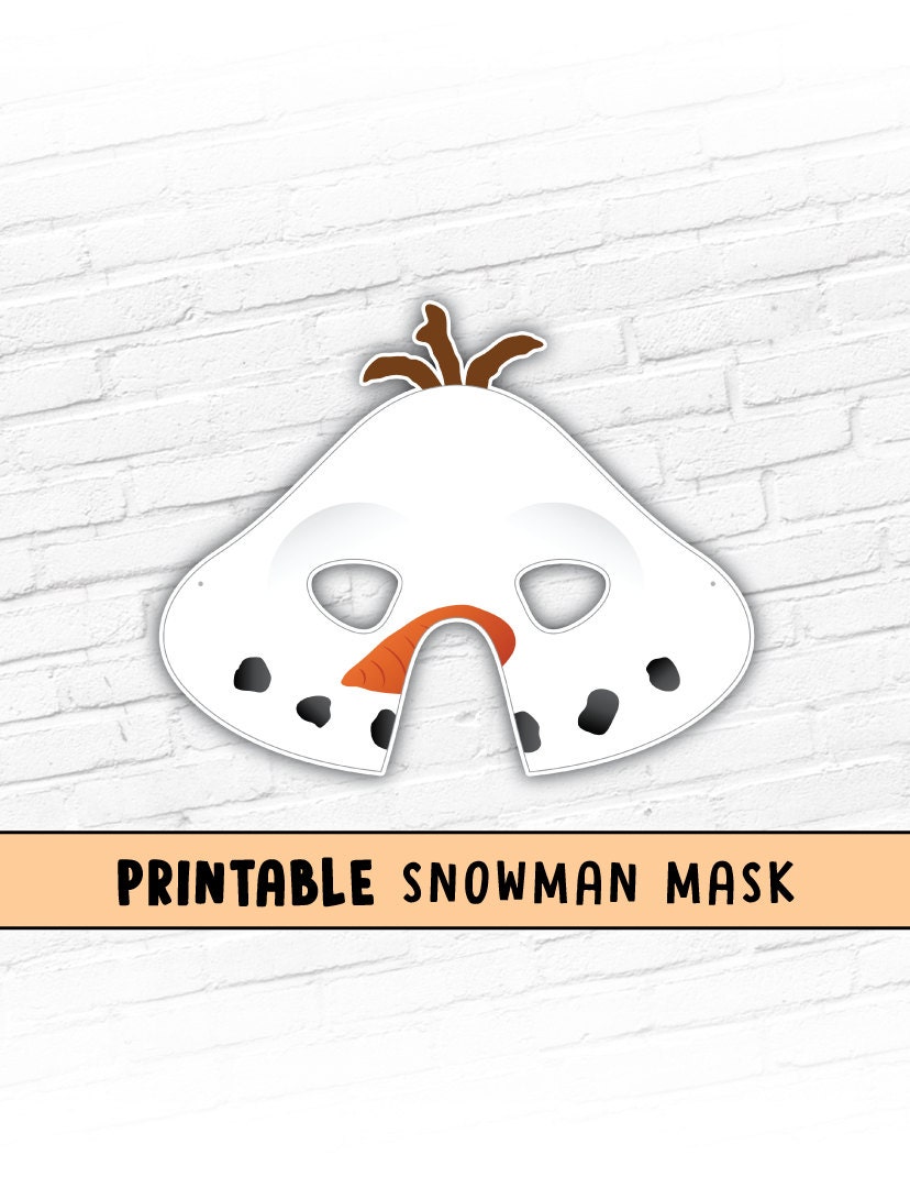 snowman printable mask snow man mask frosty mask olaf