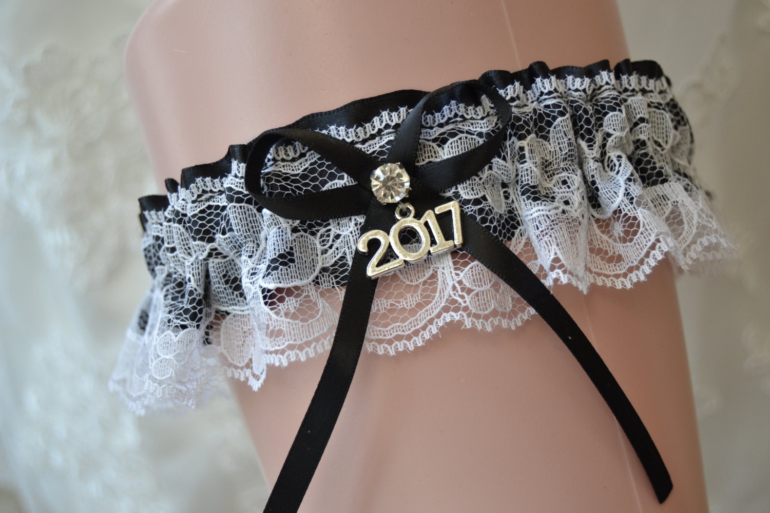 Black Prom Garters Prom Garter Custom Made Prom Garter Aqua
