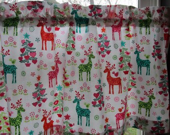 Christmas Valance Nordic Reindeer 41 X 18