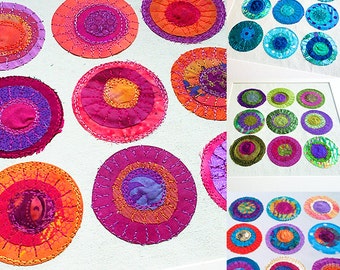 Colour Circles Original Textile Art