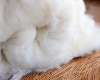 Wool Stuffing, Wool Batting, Wool Filling, Wool for Felting, Newborn Photography Prop - One pound