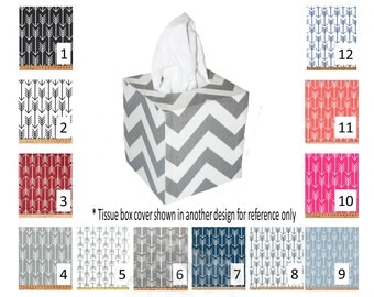 Arrow tissue box cover - Your choice of size and pattern - Standard lay-down, family size or cube