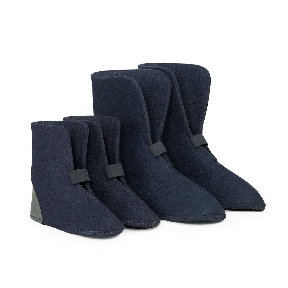 10 High Wool Felt Boot Liners Blue 85 Wool Style