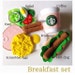 Pretend felt food play food Birthday gift "Breakfast set "