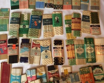 Vintage Lot of Rick Rack, Seam Binding and Bias Trim