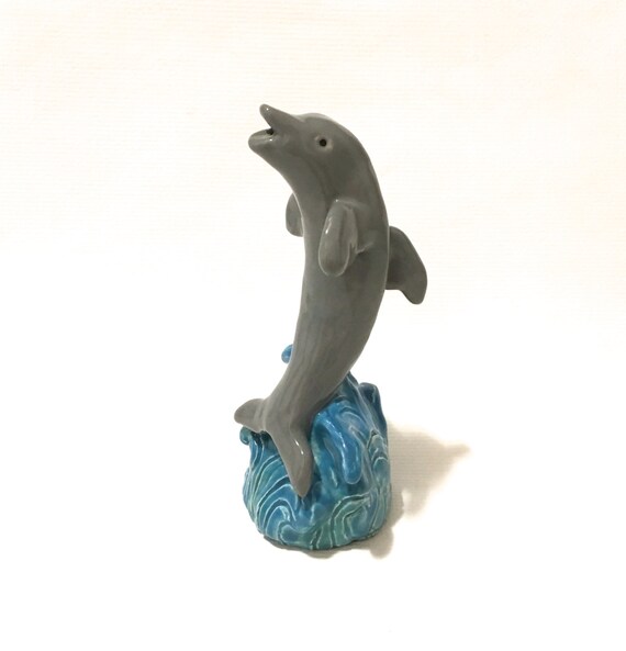 Dolphin Sculpture HandBuilt Ceramic by CindiHaleCeramicArt