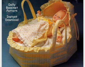 Baby Doll Bassinet Pattern - Plastic Canvas Pattern PC103127