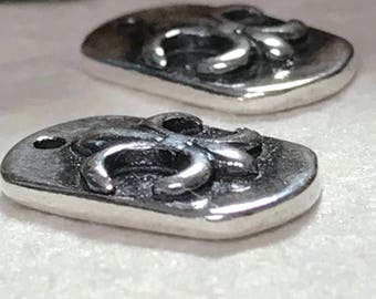 NEW Sterling Silver Fleur De Lis Charms - 1 Solid Flower of the Lily Charm C165