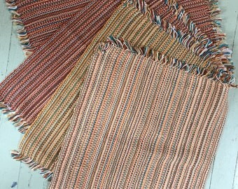 Four handwoven cotton/linen placemats