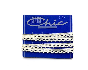 Garniture de Français macramé Ivoire & or Vintage