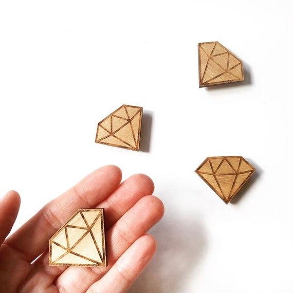 Geometric laser cut wooden fridge Diamond