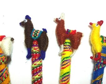 New 4 llama wool pens