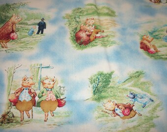 Beatrix Potter Fabric The Tale of Pigling Bland By Fat Quarter New BTFQ