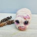 Larvae ornament, needle felted worm, little larva, uglycute, ugly cute, funny gift geekery lovers, weird ornament, oddity collectible maggot