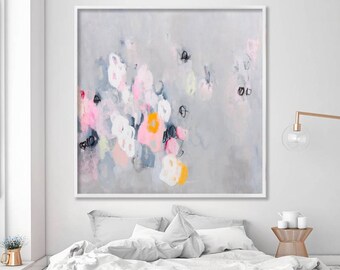 Large Art, Giclee print, Abstract Art, Modern Art, Fine Art Print, Extra Large wall art, Grey Pink, by Duealberi