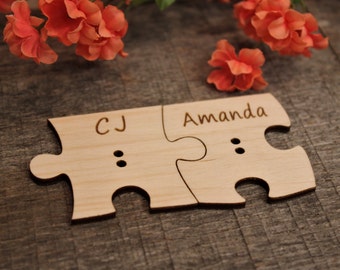 Puzzle Pieces, Ring Pillow Alternative, Wedding, Rings, Ring Bearer, Ringbearer, Pillow Alternative, Puzzle, 2 - 2"