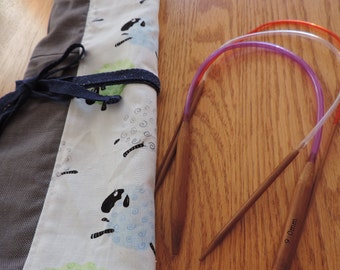 circular knitting needle case - needle organizer