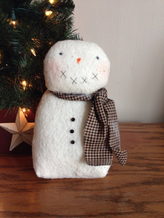 plush snowman shelf sitter