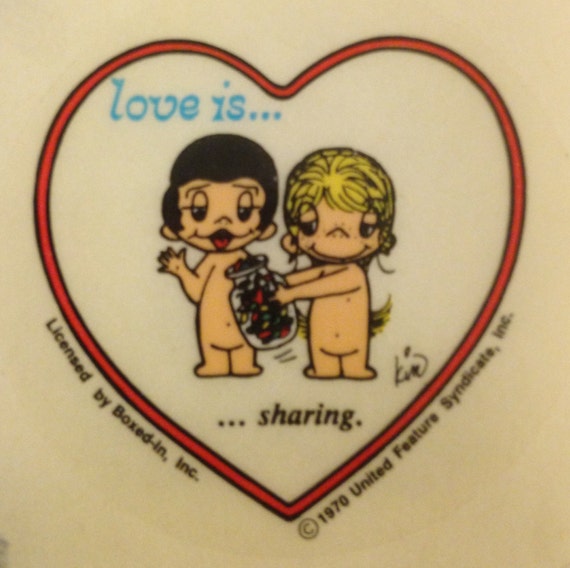 love issharing vintage sticker 1970