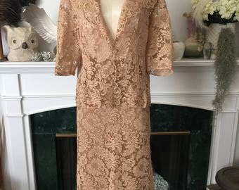 50s Chantilly Lace Elegant 2pc dress Set