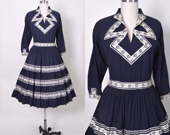 Vintage 1950s Patio Dress 50s Squaw Set Southwestern