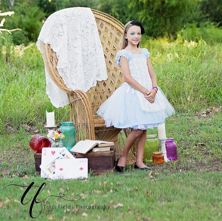 Vintage Style Alice In Wonderland Dress for Baby Girl Toddler