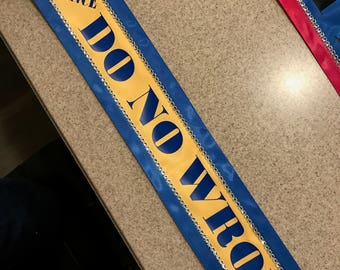 Pagent sash, Miss America sash, custom Sash,Wedding Sash Prom King, Prom Queen, Miss America, Beauty Queen,Miss USA Any Color any wording