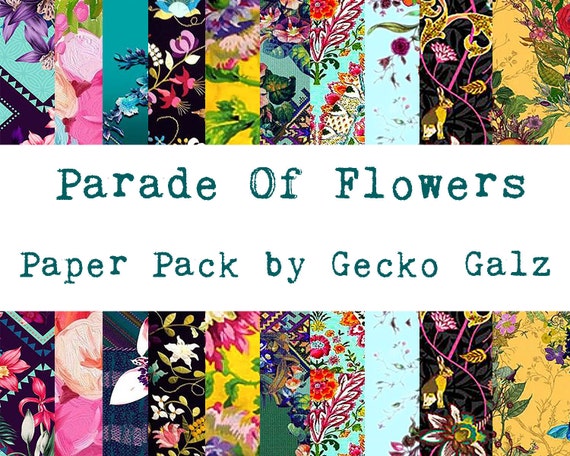 Parade of Flowers Digital Paper Pack