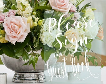 Guest book/Acrylic/Clear/Reception Sign/Wedding Sign/Guestbook/Reception