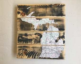 Michigan Wall Art michigan art | etsy Michigan Wall Art michigan art | etsy