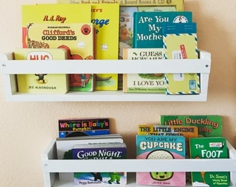 Set of 2 Kids Book Shelves - Shelving Organization - Home Decor - Playroom / Nursery