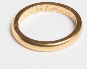 Thick Gold Wedding Band 20 Karat Gold
