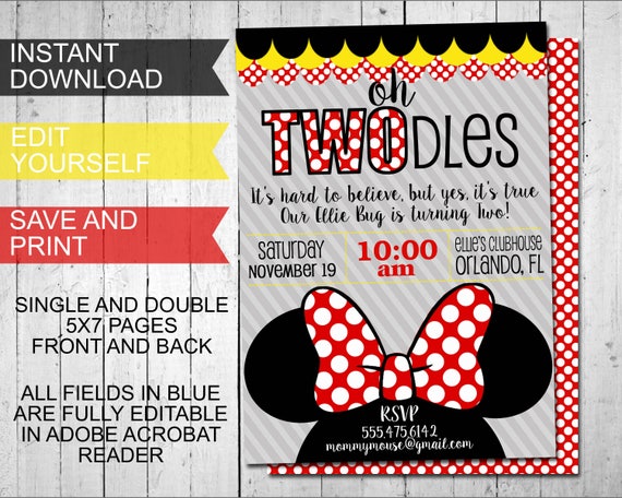 Twodles Birthday Invitation 5