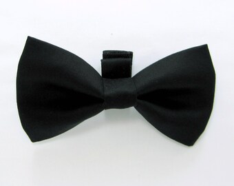 Black Dog Bow Tie /Wedding Dog Bow/Black Dog Bowtie