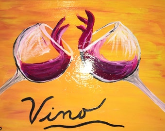 Items Similar To WIne Painting On Canvas Original Acrylic Painting By   Il 340x270.1110705344 9toy 