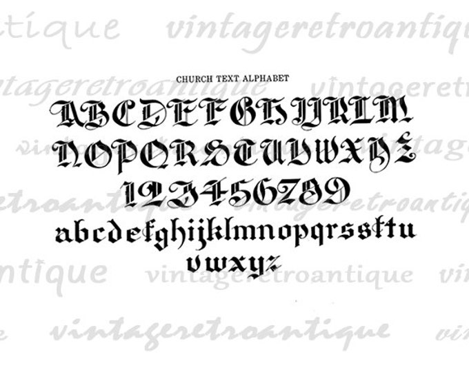 Printable Digital Antique Alphabet Download Medieval Gothic Letters Graphic Classic Script Image Jpg Png Eps HQ 300dpi No.414