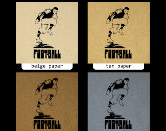 Antique Football Digital Graphic Printable Download Sports Image Vintage Clip Art Jpg Png Eps HQ 300dpi No.4066