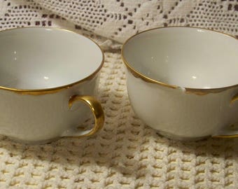 Hutschenreuther Selb 22K Gold Trimmed Cups - Pair
