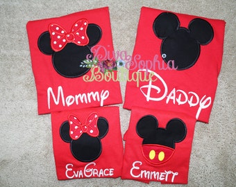 Grandparents Mickey and Minnie Shirts Set of 2 Disney Trip