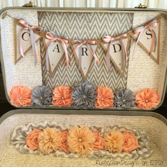 Vintage Suitcase Wedding Card Holder Rustic Wedding gift table