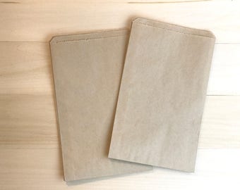 100 Favor Bags / Treat Bags / Kraft Bags / Brown Bags / Paper Bags / Wedding Favor / Cookie Bags / Wedding Candy Bag / Wedding Favor Bag