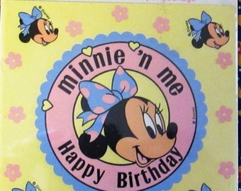 Minnie 'n Me Happy Birthday Stickers, 4 pack.