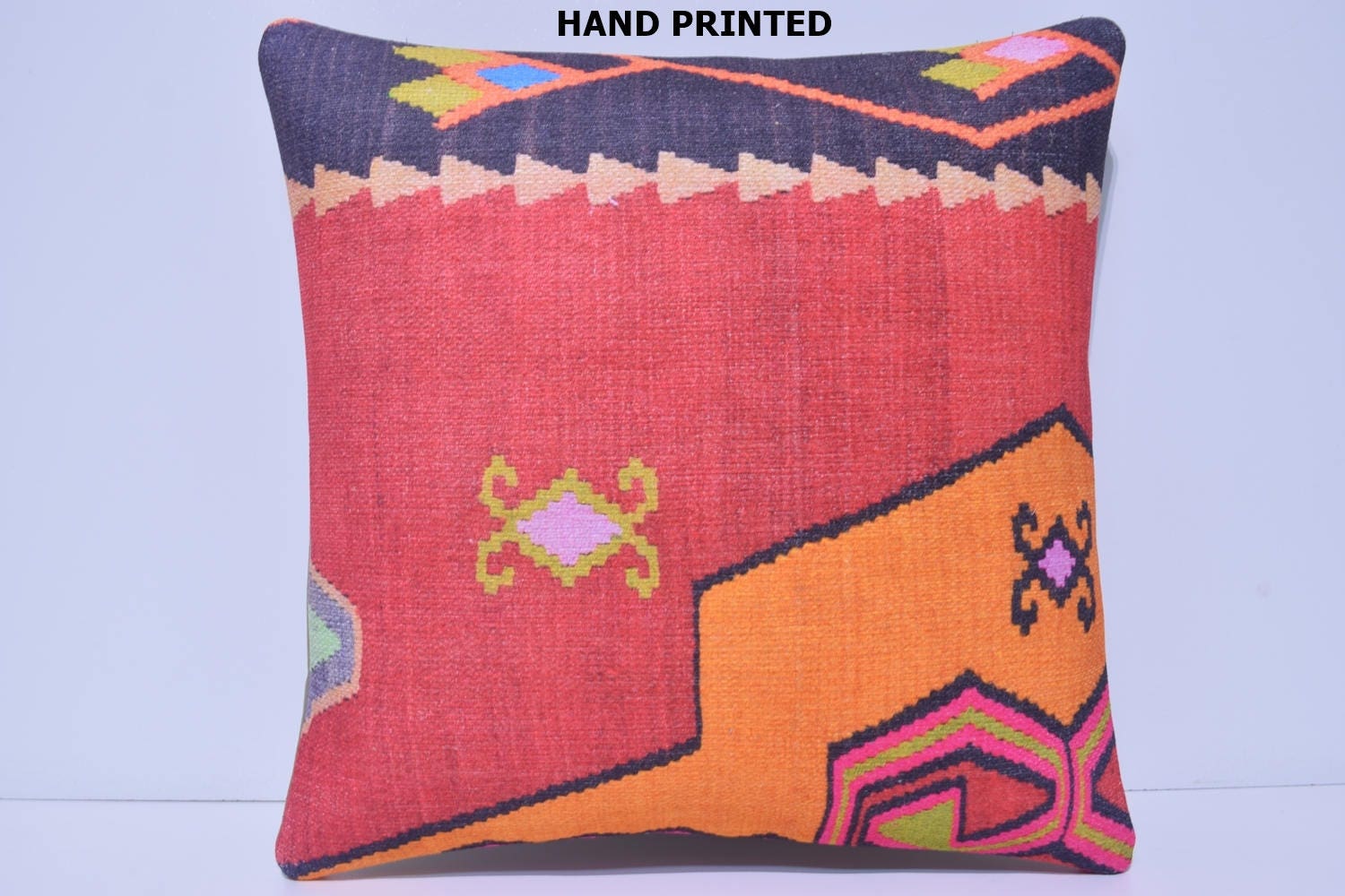 24x24 neck kilim pillow floral throw pillow rose decorative