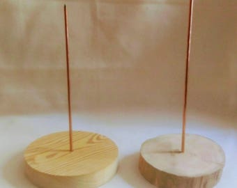 large wooden doll stands