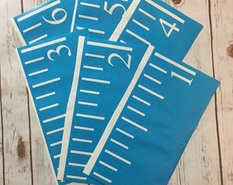 Growth Chart Ruler Stencil File - Sideways Number - SVG/JPG/DXF Cut File - Instant Download - perfect for vinyl and stencils