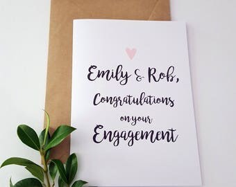 Congratulations on your Engagement card / Personalised Engagement Card