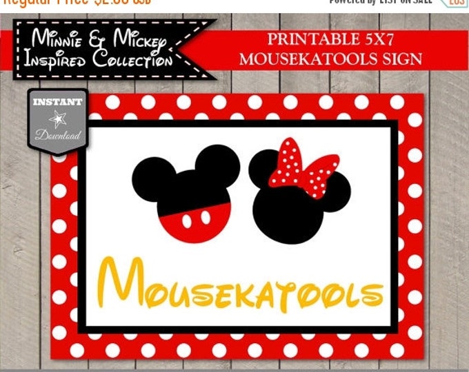 SALE INSTANT DOWNLOAD Girl and Boy Mouse 5x7 Printable Mousekatools Party Sign /Girl & Boy Mouse Collection / Item #2105