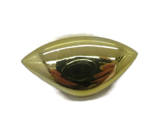 Vintage Liz Claiborne Wedge Brooch - Mirror Shine Gold Tone Wedge Pin, Gift For Her