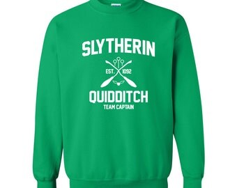 Harry Potter Sweatshirt Slytherin Sweatshirt Harry Potter Slytherin Quidditch Hogwarts Sweater Sweatshirt Crewneck Pullover Apparel Unisex